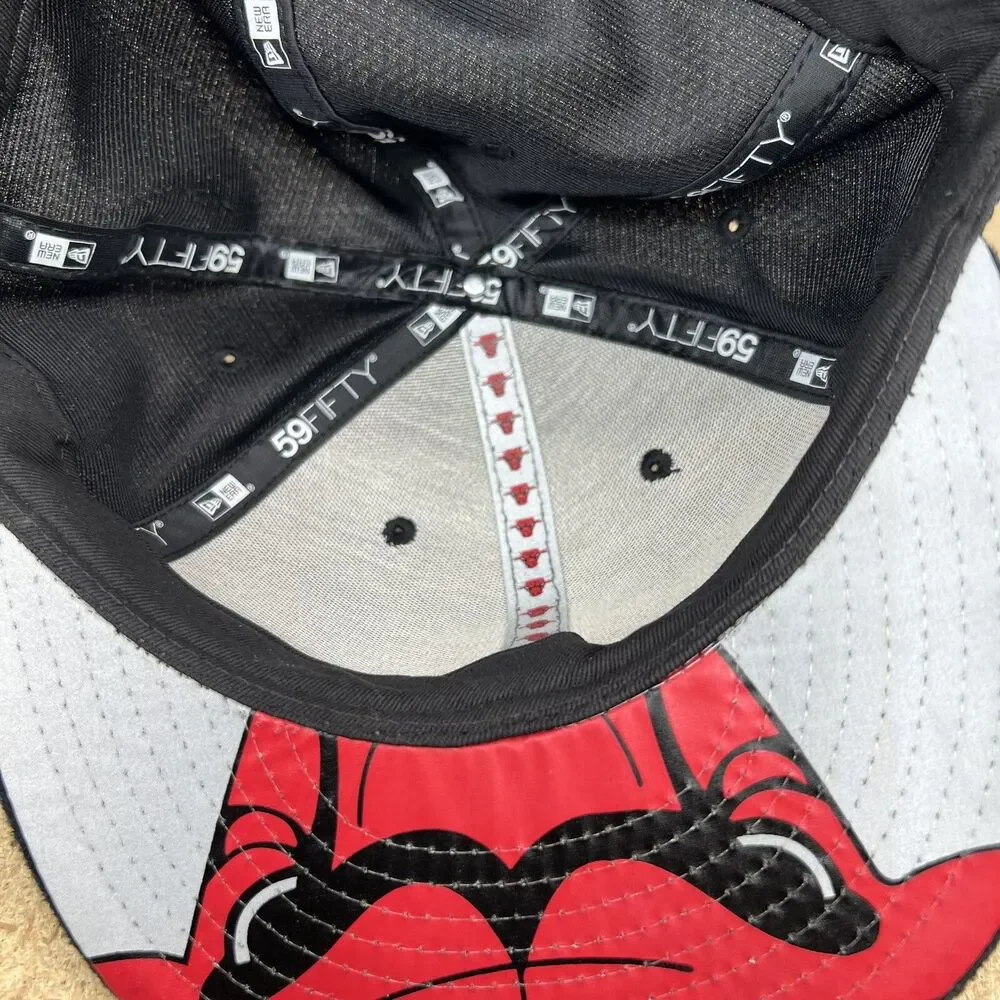 NEW sz 7 7/8 New Era Chicago Bulls 59Fifty Velvet Bill Metallic Logo